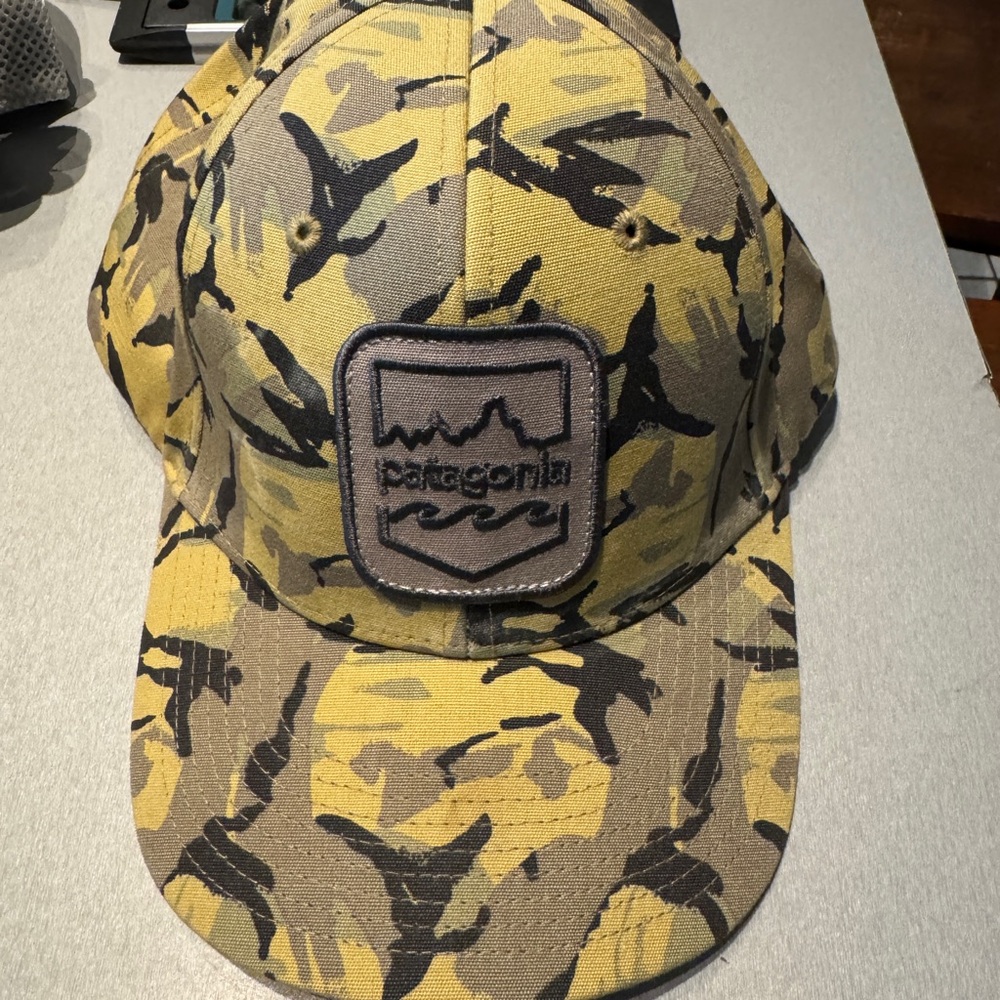 Patagonia Yellow and Black Camo Hat